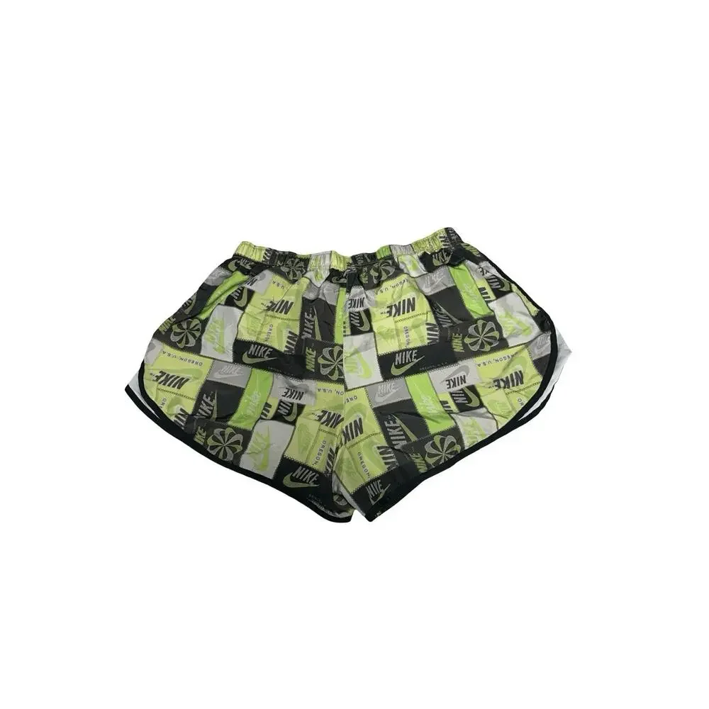Nike Dri-FIT Running Shorts Youth XL Green Logo Print Athletic Kids Size XL